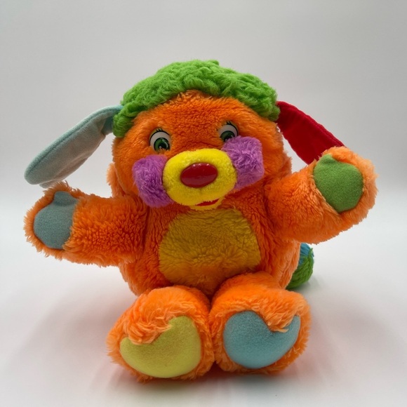 Other - Vintage Popples Plush Orange Green Hair “Puzzle” stuffed animal Plush Toy 1980s